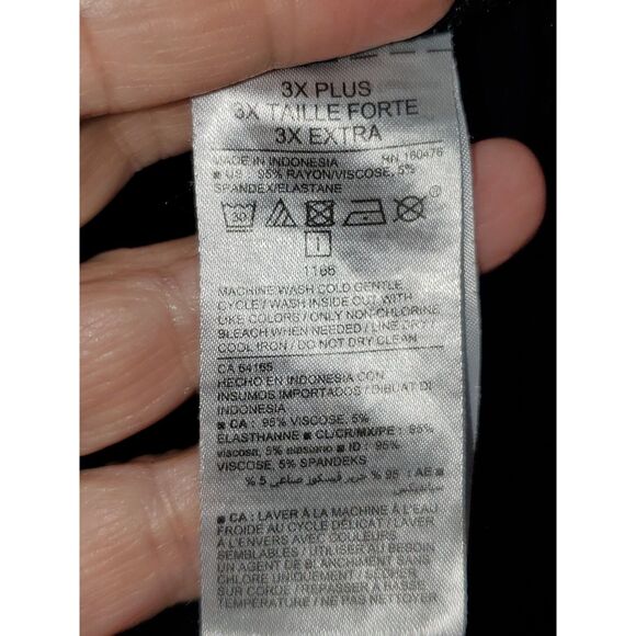 An Old Navy Plus Y2K Black Midi Dress Sleeveless Summer Cottage Core Gothic 3X - Picture 6 of 9